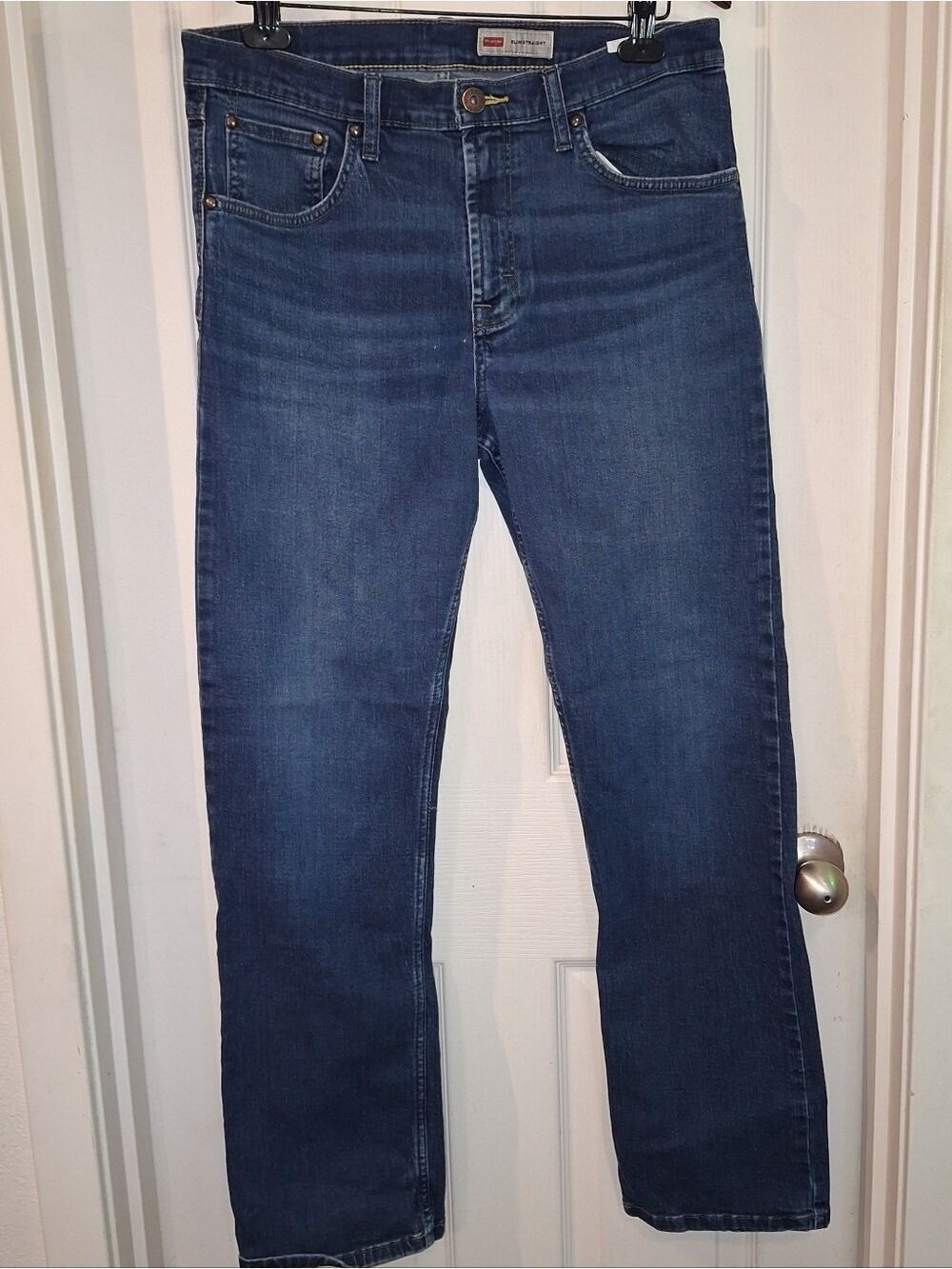 Wranglers Men's Straight Denim Jeans Blue 33x32